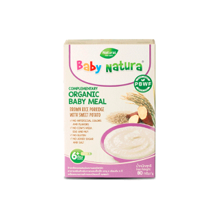 Baby Natura อาหารเสริมสำหรับเด็ก รสข้าวมันหวาน สูตรสำหรับเด็กอายุ 6 เดือนขึ้นไป (1)