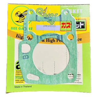 Bee Gasket.. ประเก็นตีนเสื้อ , ประเก็นฝาสูบ ตราผึ้ง เวฟ125 WAVE125 s/r , WAVE125i 2007 ไฟเลี้ยวบังลม (1แผ่น)