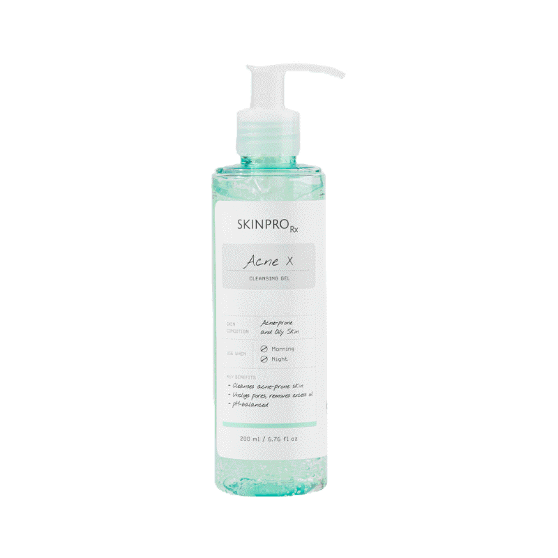 โปรโมชั่น : SKINPRO Rx Acne X Cleansing Gel เจลล้างหน้าลดสิว คุมมัน ไซส์ใหม่ 200 ml.