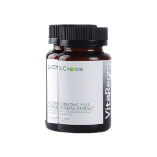 [โปร 2 ขวด] Dr.Choice VitaRegro: Biotin Zinc plus Horsetail extract ดอกเตอร์ช้อยส์ ไวต้ารีโกร: ไบโอติน ซิงค์ พลัส สารสก