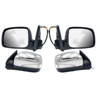 กระจกมองข้าง ฝาหลังชุบโครเมี่ยม มีไฟเลี้ยว ISUZU D-MAX PLATINUM , MU-7 (รุ่น 7 สาย) ปี 2007-2011 Dmax สินค้านำเข้า T/W