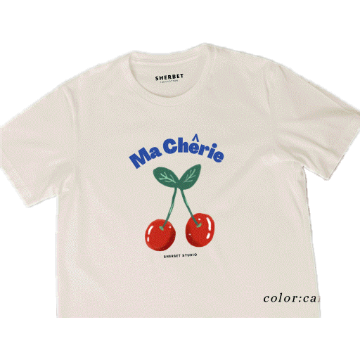 เสื้อยืดลาย cherie | sherbet teeshop