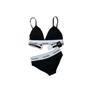 Calvin Klein ชุดชั้นในผู้หญิง CK Bra เนื้อผ้า cotton (2ชิ้น) ของแท้ 100% ระบายอากาศ ดูดซับเหงื่อได้อย่างดี