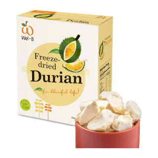 Wel-B Freeze-dried Durian 30g.(ทุเรียนกรอบ 30 กรัม) - ขนม ขนมเพื่อสุขภาพ ผลไม้กรอบ ผลไม้ฟรีซดราย ของฝาก