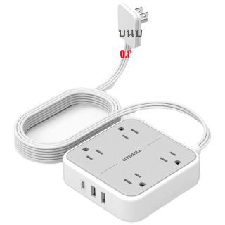 TESSAN ปลั๊กไฟ ซ็อกเก็ตปลั๊กพ่วง แบบบางพิเศษ พร้อม USB Type C ปลอดภัย และทนทาน คุณภาพสูง