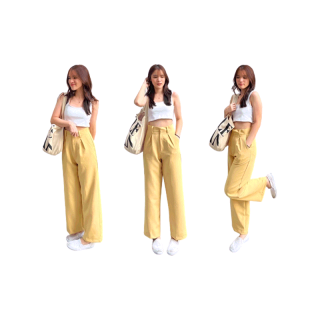 150cm girls ขายาว ทรงกระบอกใหญ่ ผ้านิ่มพริ้ว ใส่สบาย [playwork.store] (009-เปเป้)