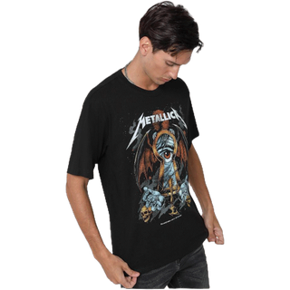 DAVIE JONES เสื้อยืดโอเวอร์ไซซ์ พิมพ์ลาย สีดำ WA0175 BK Graphic Print Oversized T-Shirt in Black