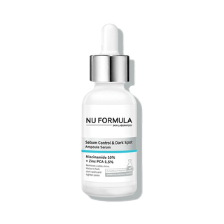 Nu Formula นู ฟอร์มูล่า Sebum Control & Dark Spot Ampoule Serum 30ml. แอมพูลเซรั่ม คุมมัน ด้วยส่วนผสม Niacinamide, Zinc