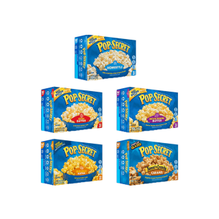 PopSecret Microwave Popcorn ป๊อปซีเคร็ท ป๊อปคอร์น ไมโครเวฟ (1 กล่องมี 3 ซอง) major cretors GARRETT