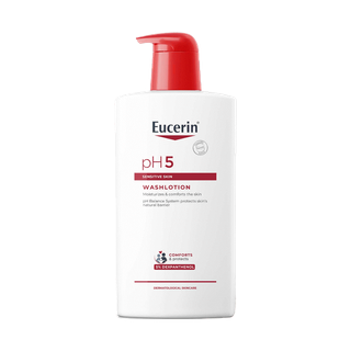 Eucerin pH5 Sensitive Skin Washlotion 1000ml ยูเซอริน พีเอช5 เซ็นซิทีฟ สกิน วอช โลชั่น 1000มล. (สำหรับผิวธรรมดา ผิวแห้ง บำรุงผิวนุ่มชุ่มชื้น)