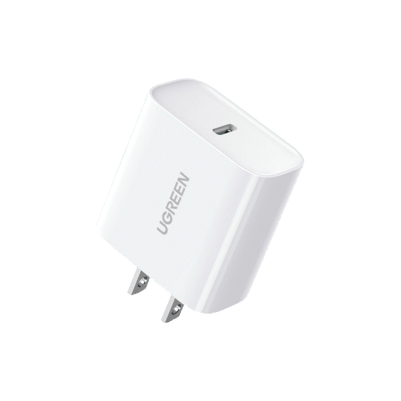 Ugreen อะแดปเตอร์ชาร์จเร็ว 20W PD 4.0 GaN 20W 30W สีขาว สําหรับ iPhone 14 14 Pro 13 13 Mini 13 Pro 13 Pro Max iPhone 12 12 Mini 12 Pro 12 Pro 1 ชิ้น