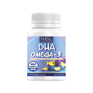 (ราคาโปร❗️พร้อมส่ง) EXP 07/2025❗️NBL DHA Omega-3 (500mg) ดีเอชเอจากน้ำมันปลาแซลม่อน (30 แคปซูล)
