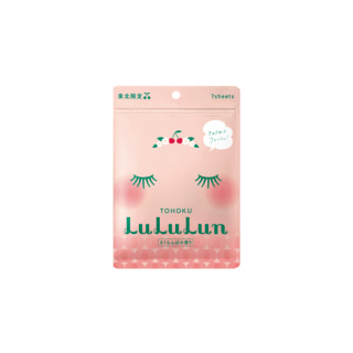 (ซอง 7 แผ่น) LuLuLun Premium Tohoku Cherry Face mask ลูลูลูน แผ่นมาส์กหน้า สูตรผิวพรรณสดชื่นเงางาม เชอรี่ เมืองยามากาตะ