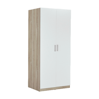 โปรโมชั่น : INDEX LIVING MALL ตู้เสื้อผ้าไม้ 2 บานประตู รุ่นวาซ - สีขาวลายไม้ธรรมชาติ