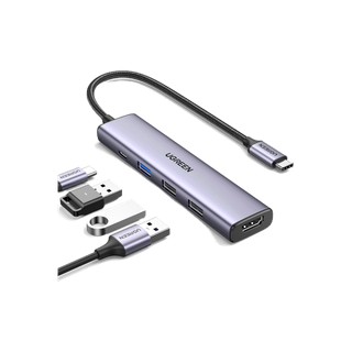 โปรโมชั่น : UGREEN รุ่น 15495 HUB Type C 5 in 1 รองรับ 4K30Hz PD100W USB3.0 x1  USB2.0 x2 อะแดปเตอร์ฮับ