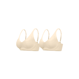 New! UP&UNDER: เซต 2ชิ้น Skin Comfort Lift Bra บราไร้โครง กระชับทรงสวยแบบนุ่มสบาย ด้วยนวัตกรรม Smart Lift (สี Cream)