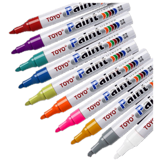 (ร้านคนไทยแท้ๆ) Toyo Paint ปากกาเขียนยาง ปากกาเอนกประสงค์ เขียนได้ทุกสภาพผิว Marker ปากกาเพ้นท์ ของแท้ 100%