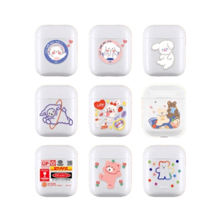 พร้อมส่ง เคสTPUแข็ง ป้องกันได้ดีลายหมีน่ารัก เหมาะสำหรับรุ่นAirpods1 / 2 / และ tws i12 / i11 / i13 / inpods12#A13