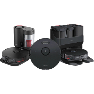Roborock S7 MaxV Series (S7 MaxV, S7 MaxV+ (S7 MaxV Plus), S7 MaxV Ultra) หุ่นยนต์ดูดฝุ่น ถูพื้น อัจฉริยะ (สีดำ - Black Color)