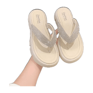 โปรโมชั่น : HWSHOES รองเท้าแตะคีบ Rhinestone สำหรับผู้หญิง