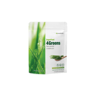 NARAH (นราห์) น้ำผักคั้นสดเข้มข้น (ชนิดผง) 4Greens Juice Powder ผงผักนราห์ 1 ห่อ (ขนาด 30 g.)