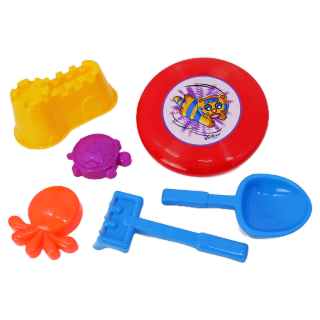 🥏METOYS จานร่อน + ชุดเล่นทราย 5ชิ้น ของเล่นชายหาด กิจกรรมกลางแจ้ง มีของเล่น 8106D