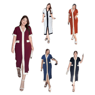 โปรโมชั่น : โปรซื้อ2แถม1 เดรสไหมพรม มีsize 32-50 สาวอวบ ใส่แล้วผอมลงทันที รุ่น Mimi Slim