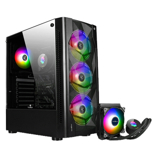 เคสคอมพิวเตอร์ Tsunami Coolman 190-2 KK(Liquid Combo) Ablaze ARGB*3/CM-120 Tempered ATX Gaming Case (รับประกันสินค้า 1 ปี)