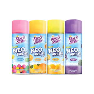 สเปรย์ปรับอากาศ คิงส์สเตลล่า ซุปเปอร์ นีโอ เฟรช 300 มล. King’s stella Super Neo Fresh 3 in1 สูตรสเปรย์แห้ง ไม่ทิ้งคราบ