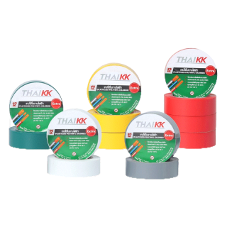 โปรโมชั่น : Thai KK® เทปพันสายไฟ รุ่นธรรมดา หลากสี PVC Electrical Color Tape 18 มม. x 10 เมตร แพ็ค 1 ม้วน