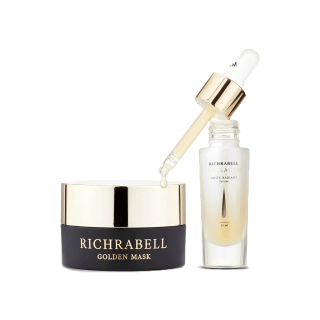 Richrabell ริชราเบล เซตคู่ บำรุงผิวกระจ่างใส ริชลาเบล มาร์กทองคำ เซรั่มทองคำ ผิวขาวใสเพียงชั่วข้ามคืน ฝ้า กระ จุุดด่างดำ