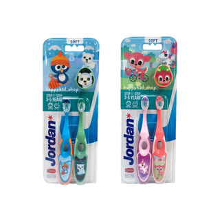 (แพคคู่) **Step2 สำหรับ 3-5 ปี** Jordan จอร์แดน แปรงสีฟันเด็ก Super Soft ขนแปรงนุ่ม
