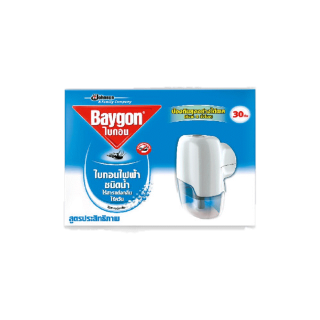 ไบกอนเครื่องไล่ยุงไฟฟ้าชนิดน้ำไร้สารแต่งกลิ่น 30คืน Baygon Liquid Electric Mosquito Repellent Odorless Starter 30nights