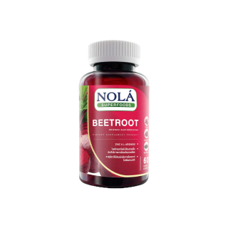 โนล่า บีทรูท ขนาด 60 แท็บเล็ต Nola Superfoods เพิ่มประสิทธิภาพ ในการออกกำลังกาย บำรุงการไหลเวียนเลือด