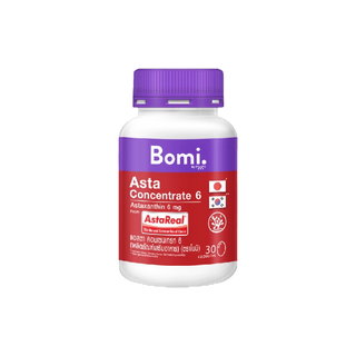 Bomi AstaReal Asta Concentrate 6 (30 Capsules)แอสตาแซนธิน ผิวกระชับ เนียนนุ่ม ชุ่มชื้น ลดความหมองคล้ำ