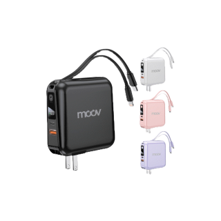 [774บ. DDXMARW1] Moov PB01 (W1501) แบตสำรอง 15000mAh ชาร์จเร็ว Powerbank พาวเวอร์แบงค์ Fast Charge มีสายชาร์จ