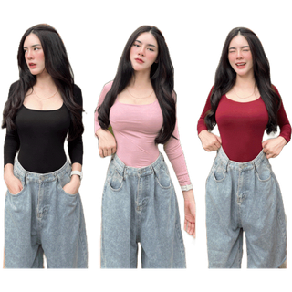  SpinnyHouse  บอดี้สููทคอเหลี่ยม มีกระดุมแป๊ก แกะช่วงเป้าได้ 🧸 ใส่เล่นน้ำ แขนยาวแซ่บๆ ใส่ได้ทุกงาน รุ่น Body55 M303A