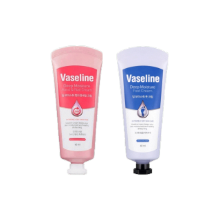 Vaseline Deep Moisture Hand Cream วาสลีน แฮน์ครีม / Foot Cream วาสลีน ฟุตครีม [60 ml.] [หลอดชมพู/หลอดม่วง] [1 หลอด]