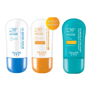 ครีมกันแดด 40g. MizuMi UV Water Serum/Defense Pro/Water Active Sport เนื้อเบาสบายไม่เหนอะหนะ ออกแดดได้ทันที ผิวแพ้ง่าย