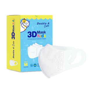 โปรโมชั่น : 3D เด็กโต size M 50 ชิ้น แบบกล่อง Double A Care หน้ากากอนามัยทางการแพทย์ 3D Mask Kids สำหรับเด็ก Size M 50 ชิ้น
