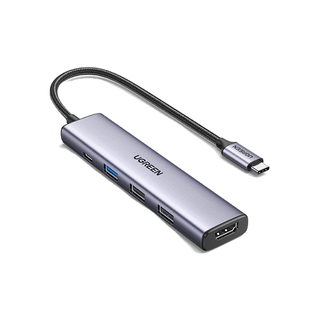 Ugreen อะแดปเตอร์ฮับ USB-C เป็น USB 3.0 HDMI 4K 30Hz PD100W 5Gpbs สําหรับ MacBook Air Dell XPS13 IPAD Pro 2020 Samsung S21 S20