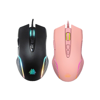 EGA TYPE M5 GAMING MOUSE เมาส์เกมมิ่ง มี 2 สี Black/Pink ไฟ RGB ปรับ DPI ได้ ของแท้รับประกันสินค้า 2 ปี