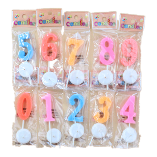 โปรโมชั่น Flash Sale : P17 เทียนตัวเลข เทียนวันเกิด สุ่มสี พร้อมส่งในไทย