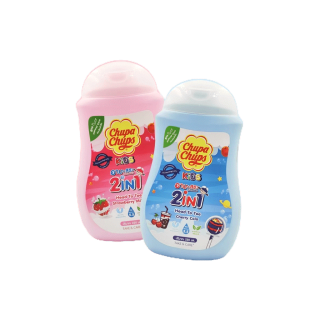 Chupa Chups จูปาจุ๊ปส์ KIDS 2IN1 ครีมอาบน้ำ&สระผม 250 มล. มี2กลิ่นให้เลือก