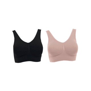 Wacoal Seamless Bra set 2 ชิ้น บราสวมหัว ไร้โครง ไร้ตะเข็บ รุ่น WH9C24 สีเบจ สีดำ