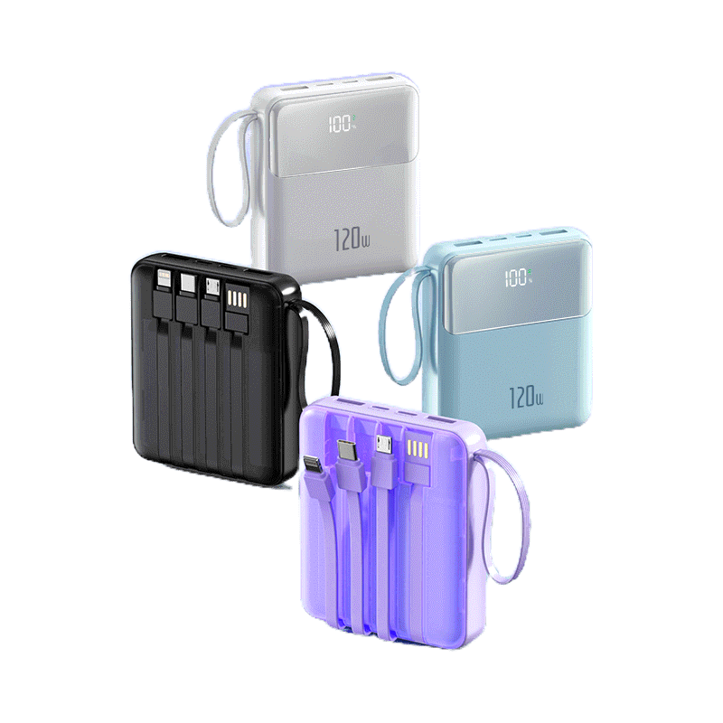 KKSKY F8 powerbank fast charge 22.5W 20000mAh 120W พาวเวอร์แบงค์ชาร์จเร็ว มีสายในตัว เล็ก เบา แบตสำรองพกพา รับประกัน1ปี