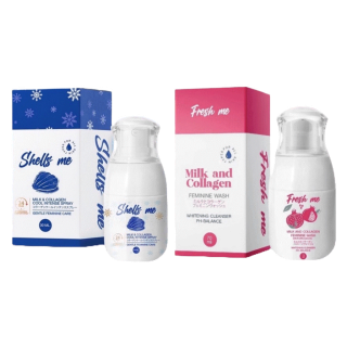 โปรโมชั่น : Fresh Me Milk and Collagen เฟรชมี ล้างจุดซ่อนเร้น 70 ml.1 ชิ้น  Shells Me Milk Spray 30 ml. เฟรชมีของแท้