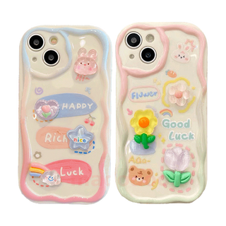 3D Cartoon Casing Samsung Galaxy S24 S23 Ultra S22 Plus S21 S20 FE 5G A11 A50 A30S A50S A10S A20S A20 A30 A31 A51 A71 4G A21S A02S A03S M11 New Cream Cute Candy Monster Rabbit Rainbow Flower Crystal Doll Tpu Shockproof Soft Phone Case Cover NY 33