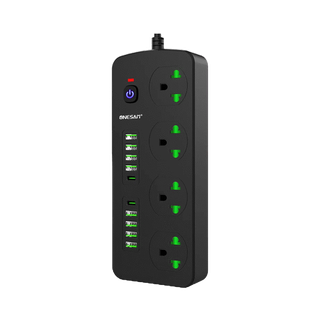 ปลั๊กไฟ ONESAM รุ่น OS-T91(PLUG THAI) **เต้ารับปลั๊กไทย** 4 ช่อง 4.2A 2300W PD 2 พอร์ต USB 8 พอร์ต มีสวิตซ์ ยาว 2,5 เม