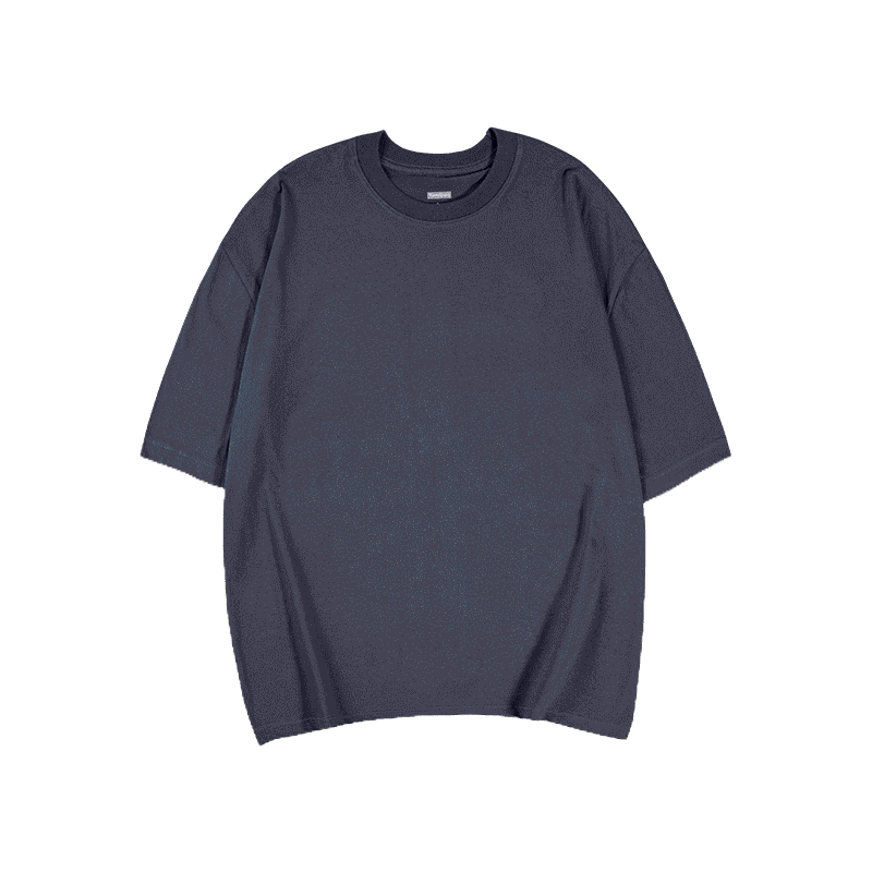 Yuedpao เสื้อยืด Oversize Fall winter รับประกันไม่ย้วย 2 ปี ผ้าหนาทรงสวย ยับยากรีดง่าย เสื้อยืดสีพื้น สี Midnight blue